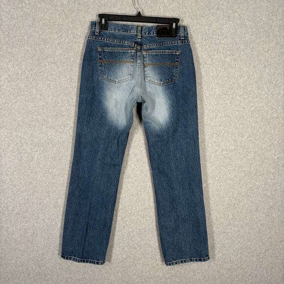 VTG Express Jeans Womens Size 7/8S Low Rise Bootcut Faded Whiskers Cotton Skater - Picture 7 of 12